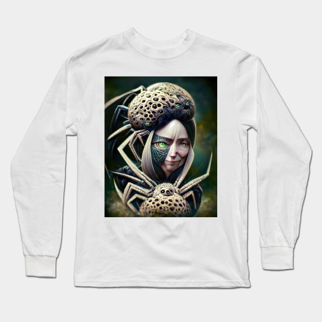 Spider Queen Long Sleeve T-Shirt by aetherialdnb